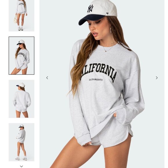 Edikted California Girl Oversized Sweatshirt - Picture 6 of 8
